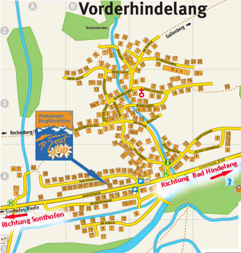 Anreise Vorderhindelang